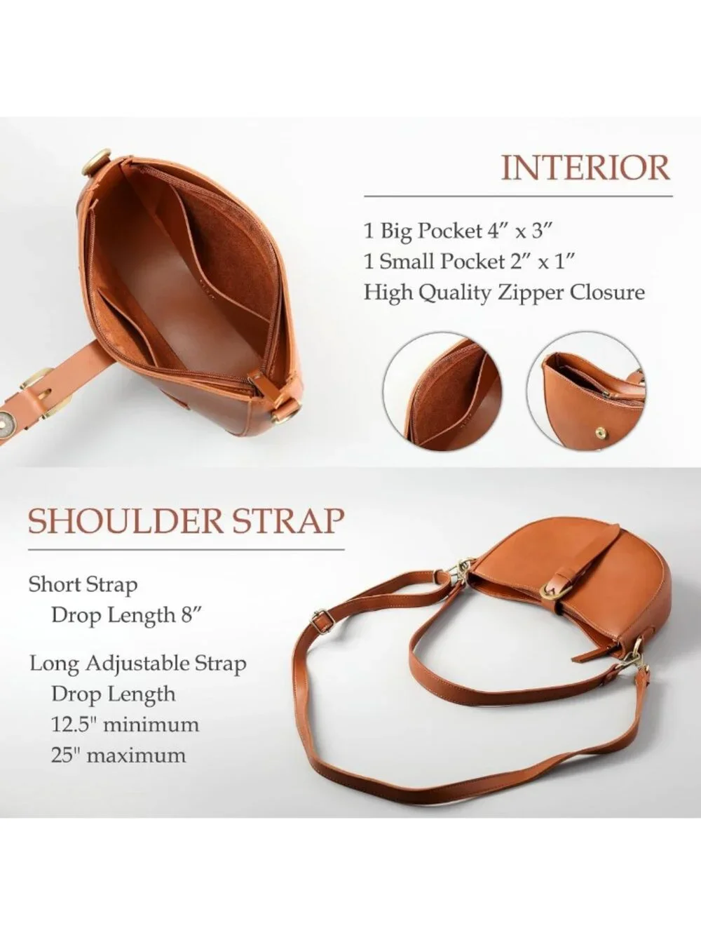 Vintage Vegan Leather Crescent Bag | Retro Hobo Satchel | Women's Lunar Purse